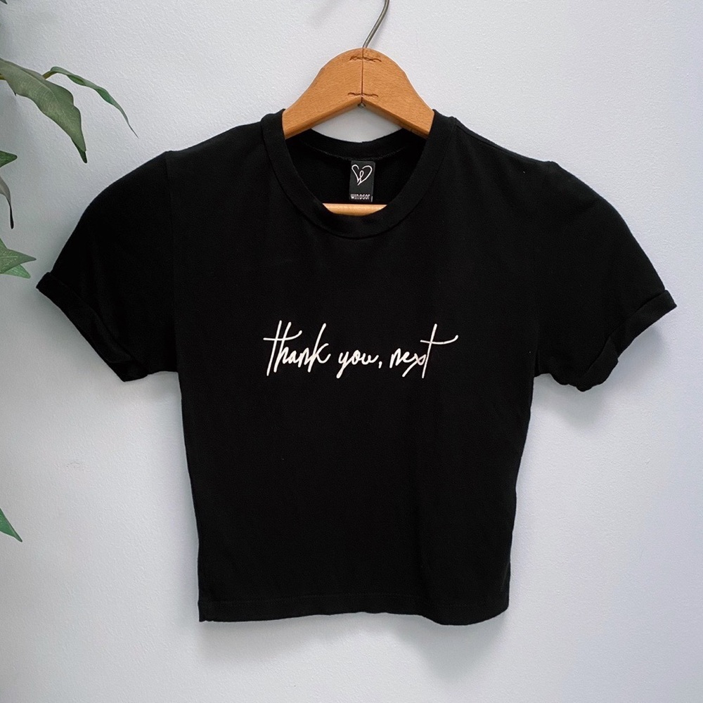 SOLD Thank you, next cropped tee 💅🏽